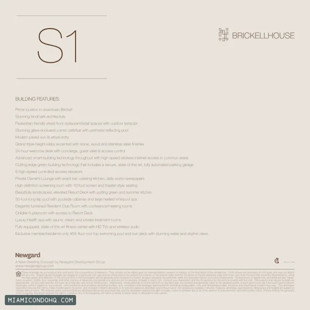 Brickell House floor plan