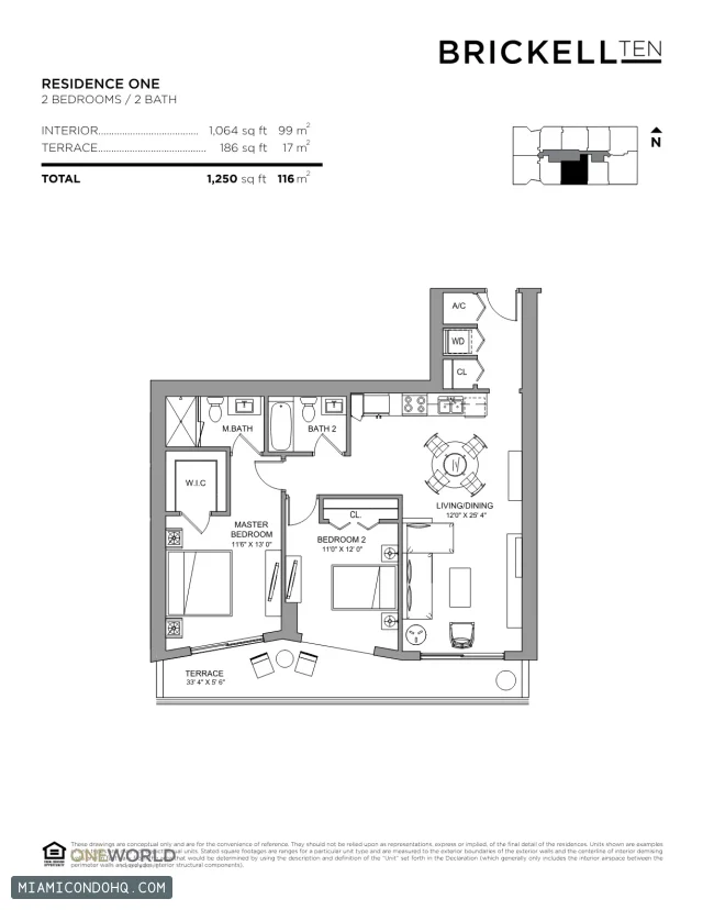 Brickell Ten floor plan