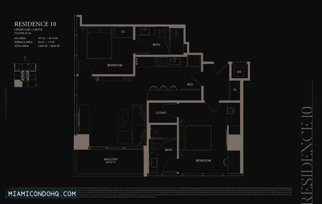 E11EVEN Hotel & Residences Miami floor plan Residence 10