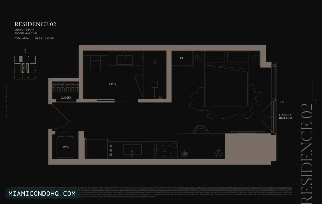 E11EVEN Hotel & Residences Miami floor plan Residence 02