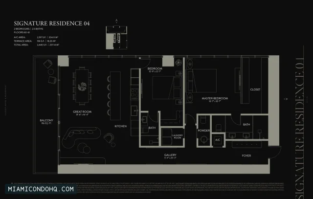 E11EVEN Hotel & Residences Miami floor plan Residence 04