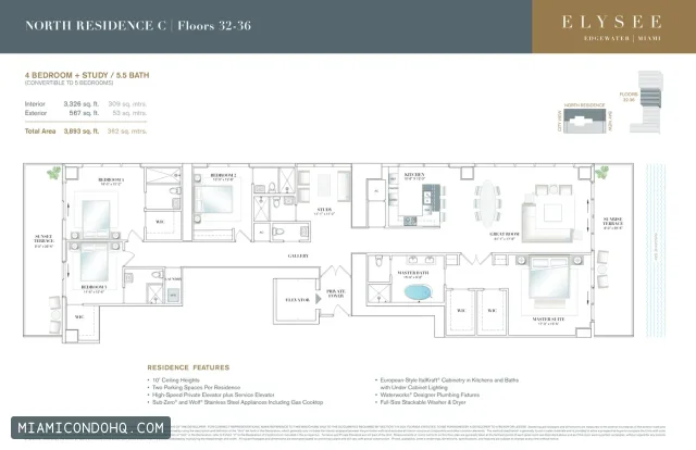 Elysee Miami floor plan Floor plan 3