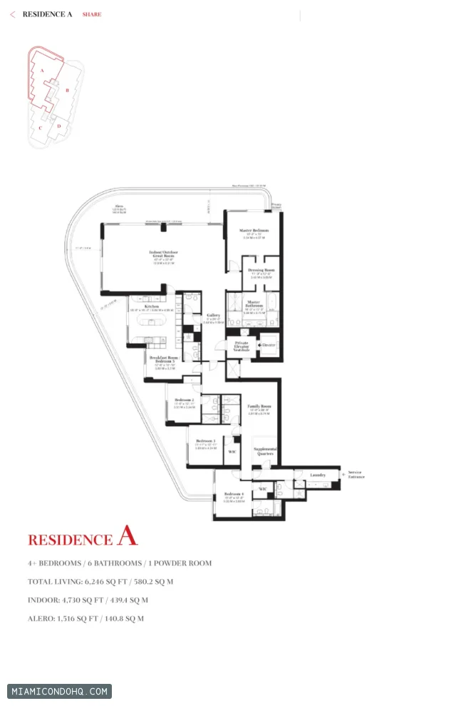 Faena House floor plan
