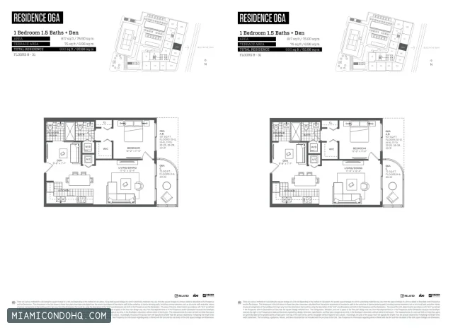 Hyde Midtown Miami floor plan Residence 06A · 1 bedroom