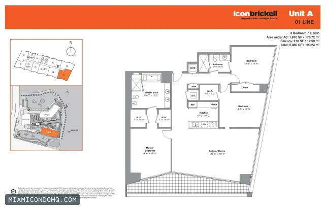 Icon Brickell II floor plan