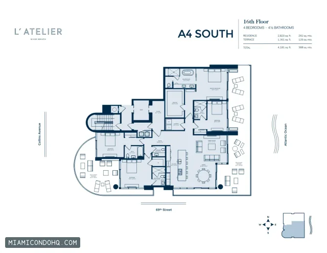 L'Atelier Condominium floor plan 4 bedrooms