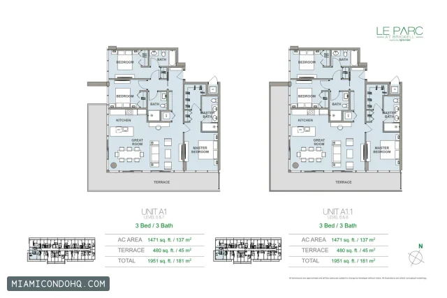 Le Parc at Brickell floor plan