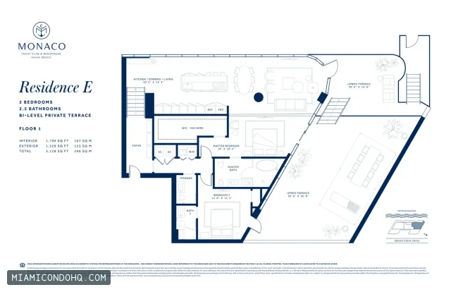 Monaco Yacht Club & Residences floor plan 2 bedrooms