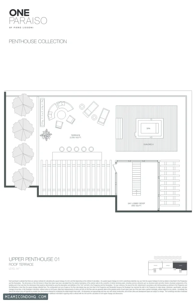One Paraiso floor plan Penthouse 01