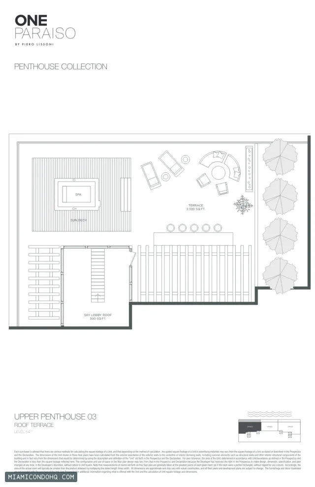 One Paraiso floor plan Penthouse 03