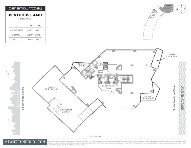 Paramount Bay floor plan Penthouse 4401