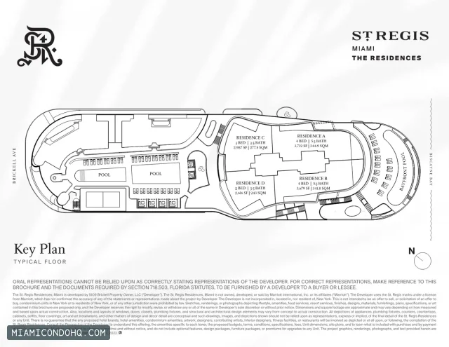 The St. Regis Residences Miami (Brickell) floor plan