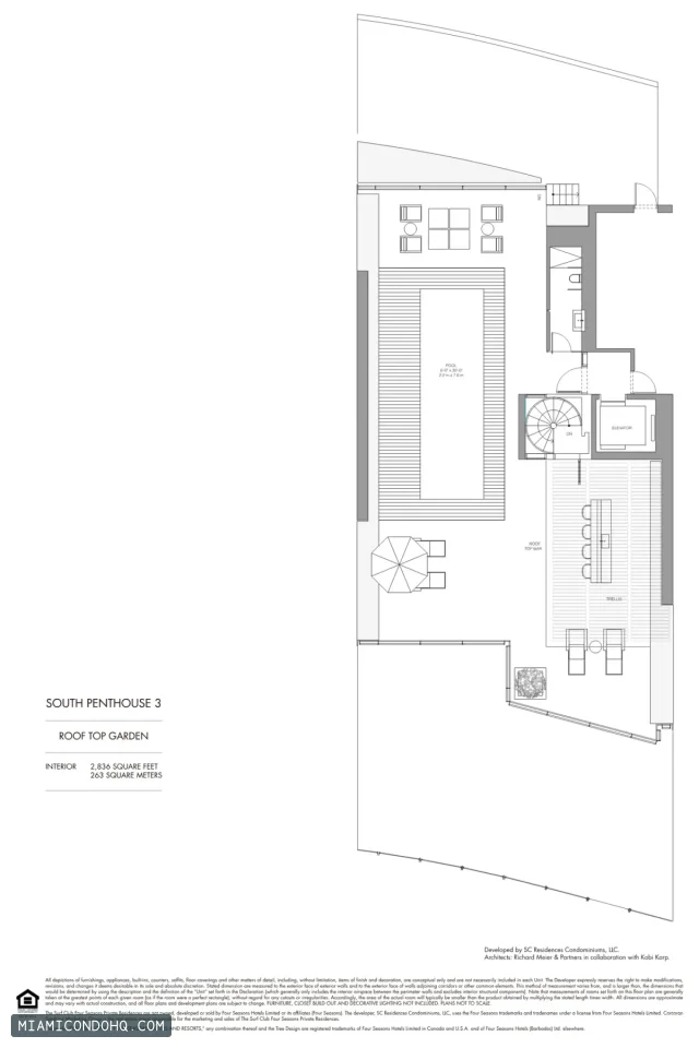 The Residences at The Surf Club (Four Seasons) floor plan Penthouse 3