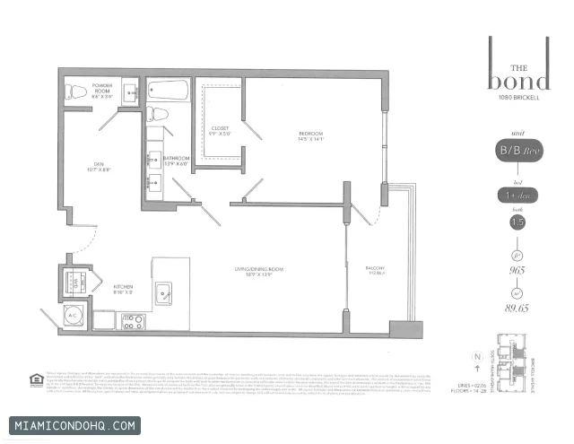 The Bond on Brickell floor plan Floor plan 2