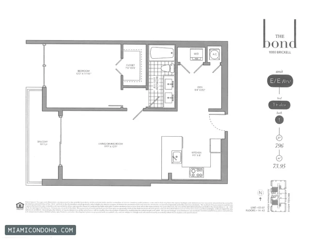 The Bond on Brickell floor plan Floor plan 5