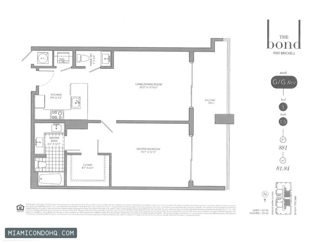 The Bond on Brickell floor plan Floor plan 7