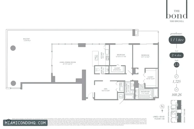 The Bond on Brickell floor plan Floor plan 9