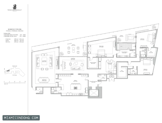 The Ritz-Carlton Residences, Miami Beach floor plan Type PH6