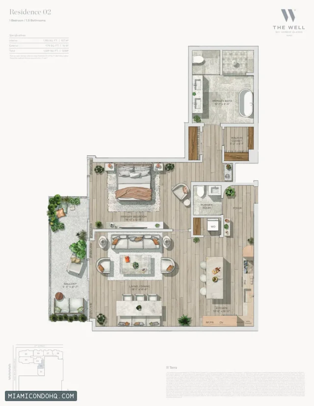 THE WELL Bay Harbor floor plan
