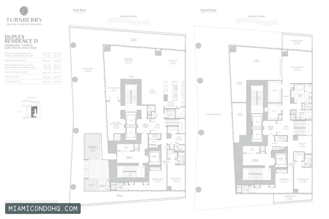 Turnberry Ocean Club Residences floor plan 5 bedrooms