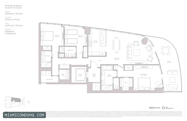 Una Residences floor plan