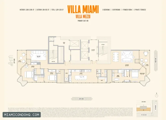 Villa Miami floor plan