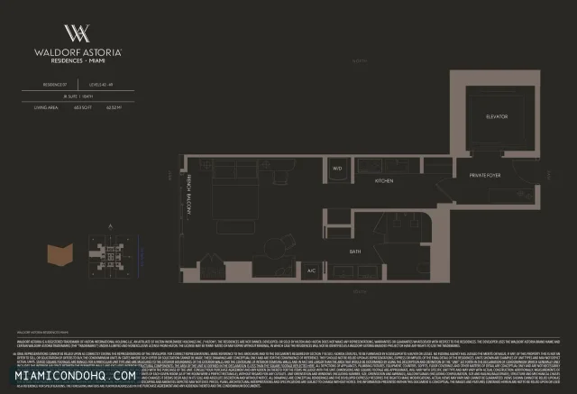 Waldorf Astoria Residences Miami floor plan Residence 07