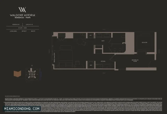 Waldorf Astoria Residences Miami floor plan Floor plan 9