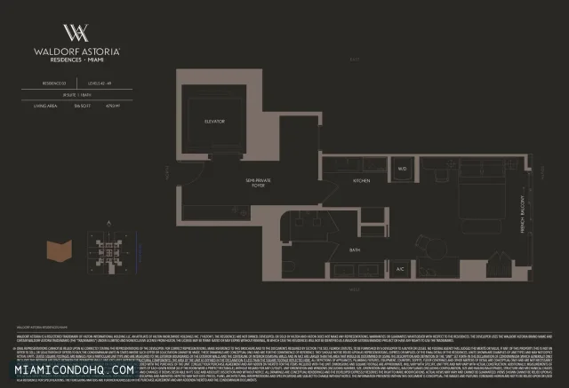Waldorf Astoria Residences Miami floor plan Residence 03