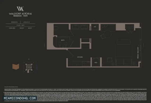 Waldorf Astoria Residences Miami floor plan Residence 04